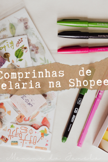 Compras de papelaria na Shopee